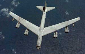 A B-52 on an over-water flight....